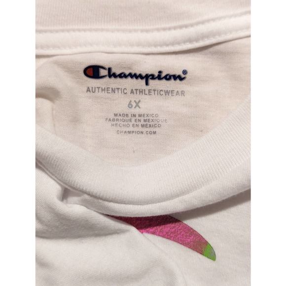 Champion Girls 2pc Blue Short & Logo Script Tee Set Size 6/8 - Picture 9 of 10